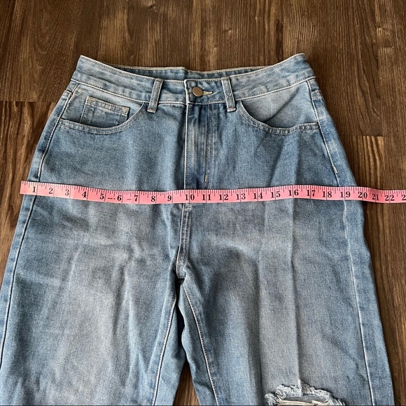 SHEIN Distressed Boyfriend High Waist Style Ripped Jeans - Picture 11 of 15